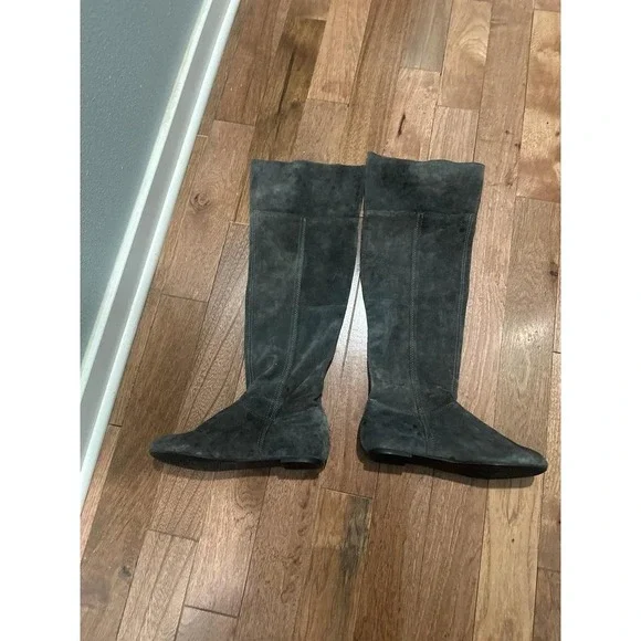 Chinese Laundry Tripin Gray Suede Over The Knee Boots Women Size 8.5 - Picture 2 of 6